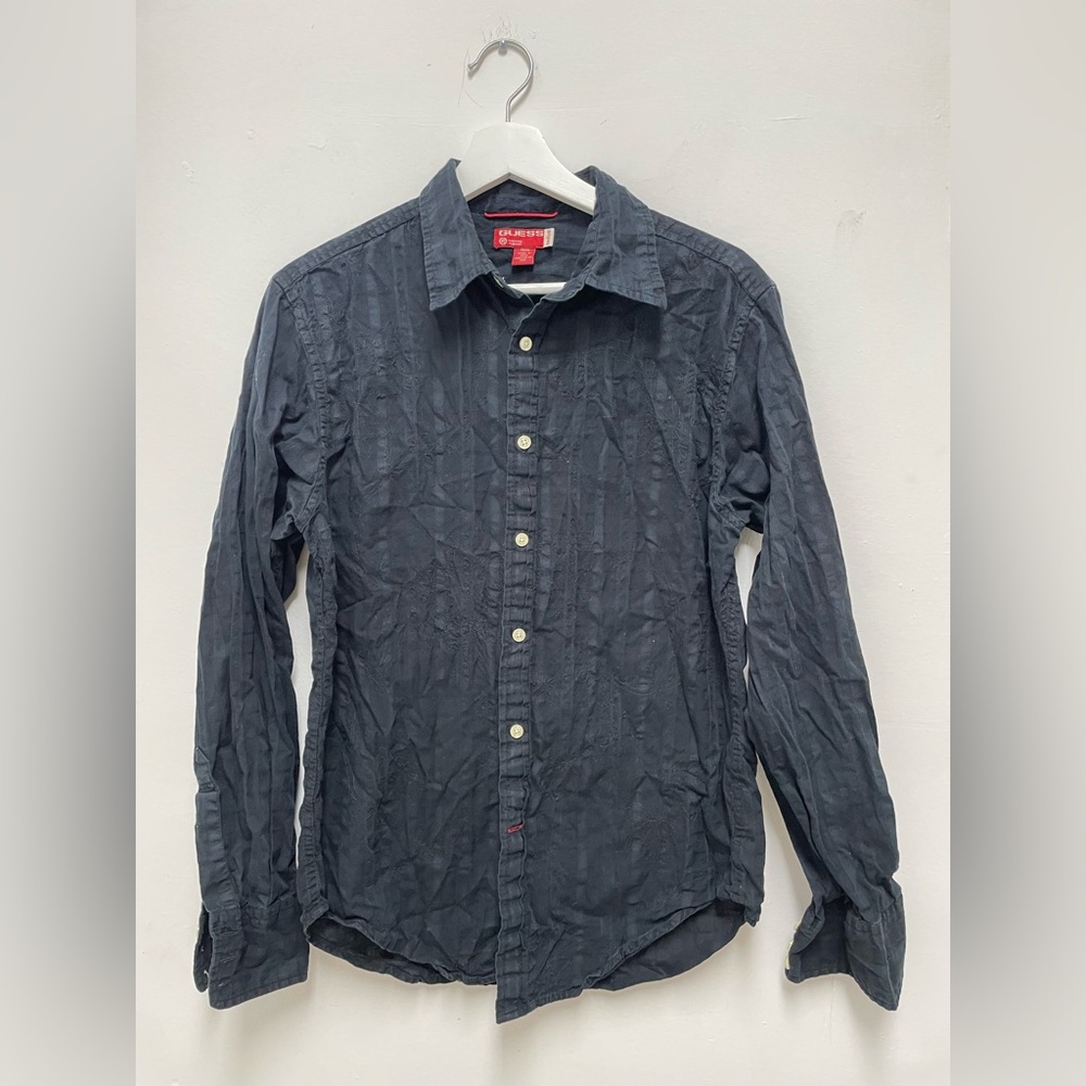 Guess Men's Black Button Down Shirt Size M